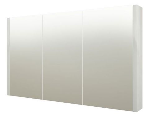 Bad - Spiegelschrank Bidar 28, Farbe: Weiß glänzend – 65 x 110 x 12 cm (H x B x T)