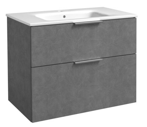 Waschtischunterschrank Ongole 16, Farbe: Grau – Abmessungen: 62 x 81 x 46 cm (H x B x T)
