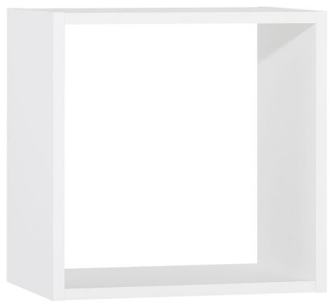 Jugendzimmer - Hängeregal / Wandregal Marincho 97, Farbe: Weiß - Abmessungen: 53 x 53 x 32 cm (H x B x T)