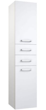 Badezimmer - Hochschrank Rajkot 75, Farbe: Weiß matt - 160 x 35 x 35 cm (H x B x T)