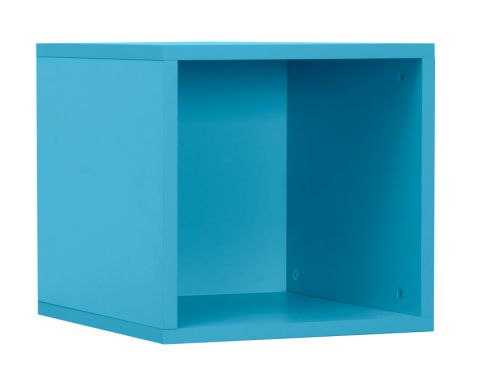 Kinderzimmer - Hängeregal / Wandregal Luis 06, Farbe: Blau - 35 x 40 x 40 cm (H x B x T)