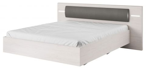 Doppelbett Ariana 03, Farbe: Weiß / Kiefer - Liegefläche: 160 x 200 cm ( B x L)