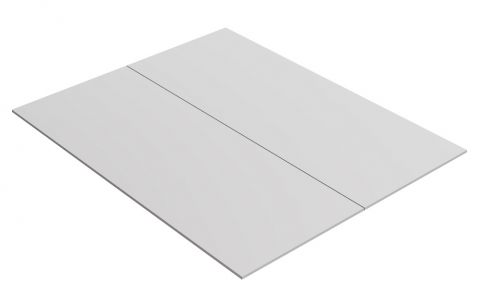 Bodenplatte für Doppelbett, 2-teilig, Farbe: Weiß - Abmessungen: 89,20 x 196 cm (B x L)