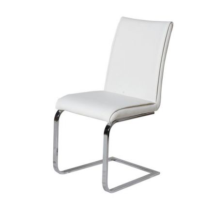 Stuhl Maridi 48, Farbe: Weiß - Abmessungen: 91 x 44 x 42 cm (H x B x T)