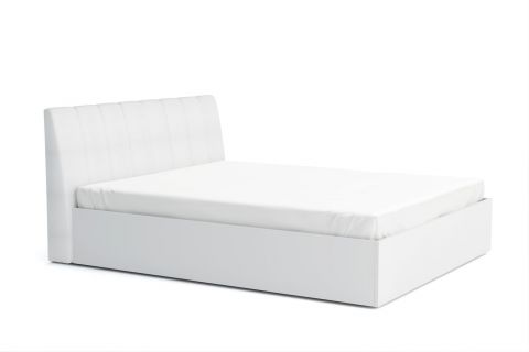 Doppelbett Farsala 07, Farbe: Weiß - Liegefläche: 180 x 200 cm (B x L)