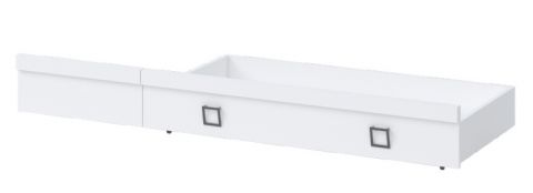 Schublade für Bett Benjamin, Farbe: Weiß - Abmessungen: 27 x 74 x 138 cm (H x B x L)