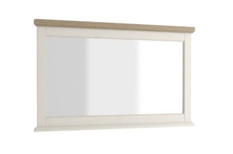 Spiegel "Solin" Eiche weiß/natur 18, teilmassiv - Abmessungen: 132 x 80 cm (B x H)