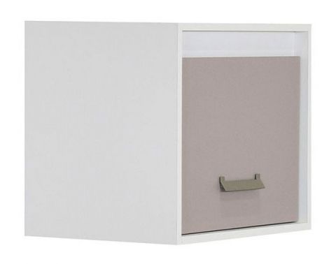 Kinderzimmer - Hängeschrank Koa 17, Farbe: Weiß / Beige - Abmessungen: 50 x 60 x 42 cm (H x B x T)