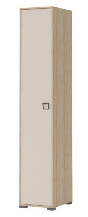 Drehtürenschrank / Kleiderschrank 16, Farbe: Buche / Creme - 236 x 44 x 56 cm (H x B x T)