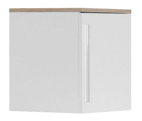 Aufsatz für Drehtürenschrank/ Kleiderschrank Burgos  02, Farbe: Eiche / Weiß - 45 x 40 x 38 cm (H x B x T)