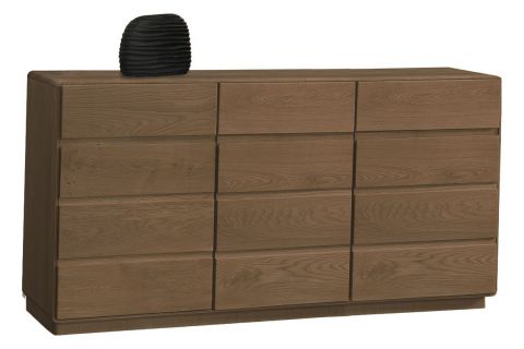 Kommode / Sideboard Fazenda 20, Farbe: Dunkelbraun, Eiche teilmassiv – 90 x 177 x 46 cm (H x B x T)