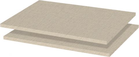 Einlegeboden für Schränke, 2er Set - Abmessungen: 88 x 50 cm (B x T)