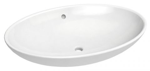 Bad - Waschbecken Dhule 28, Farbe: Weiß – 15 x 63 x 42 cm (H x B x T)