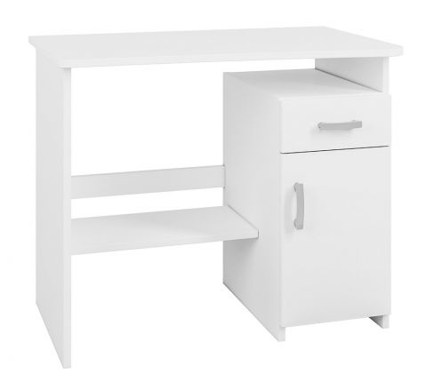 Schreibtisch Varkaus 11, Farbe: Weiß - Abmessungen: 75 x 89 x 55 cm (H x B x T)