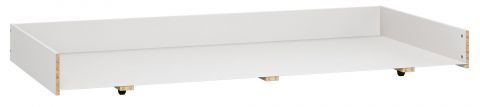 Schublade für Einzelbett, Farbe: Weiß - Abmessungen: 21 x 197 x 86 cm (H x B x T)