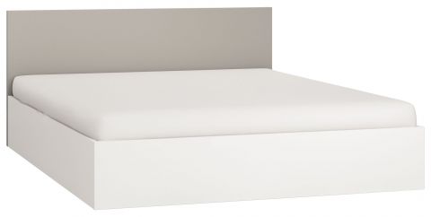 Doppelbett Bellaco 44 inkl. Lattenrost, Farbe: Weiß / Grau - Liegefläche: 160 x 200 cm (B x L)
