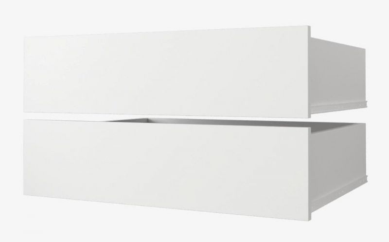 Schubladen für Kleiderschrank, 2er Set, Farbe: Weiß - für Schränke mit der Breite 120 - 200 cm