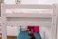 Etagenbett / Kinderbett Kiefer Vollholz massiv weiß lackiert A16, inkl. Lattenroste - Abmessung 90 x 200 cm, teilbar