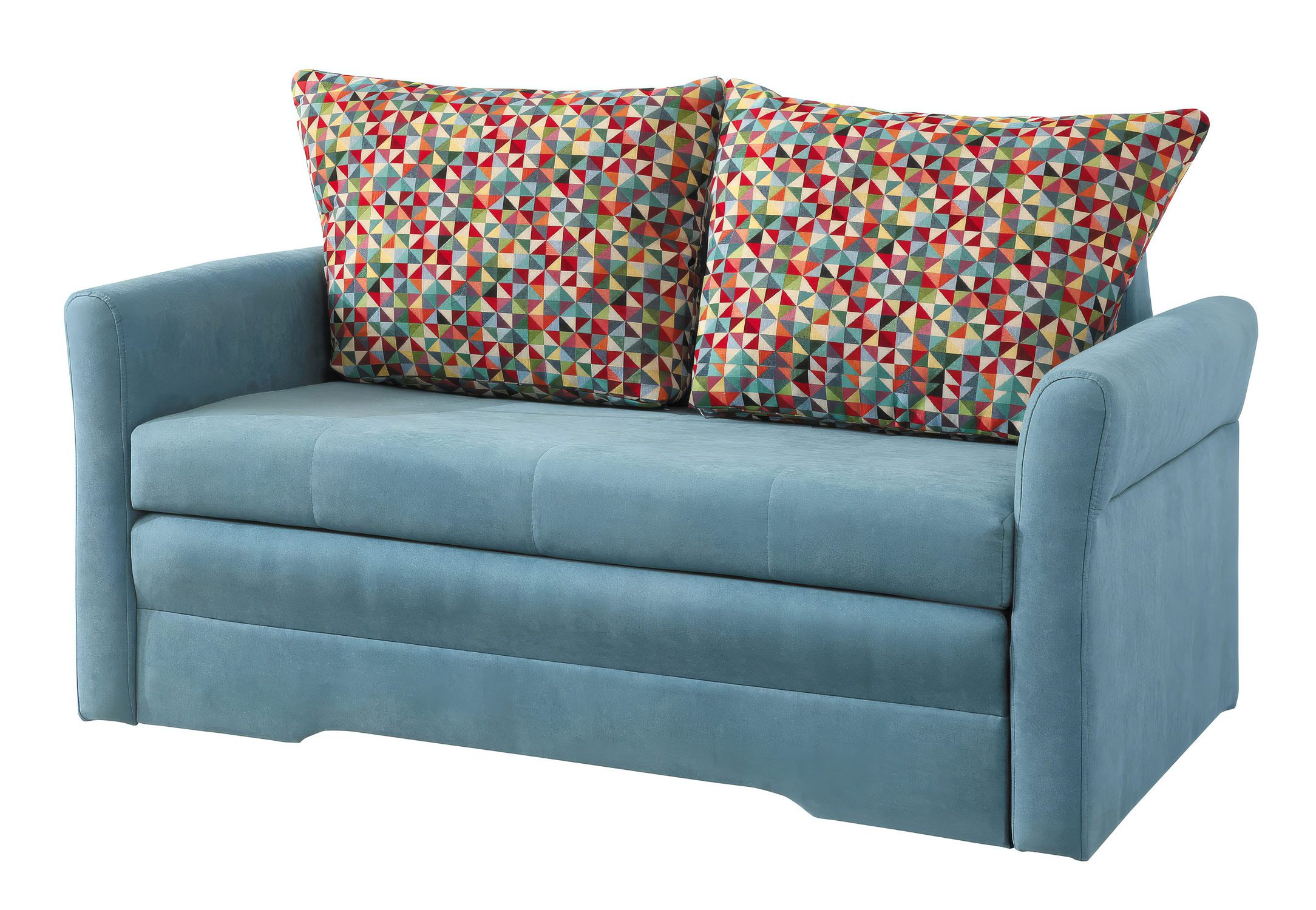 2er Sofa ausziehbar Zoersel 02, Farbe: Blau