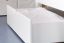 Kinderbett / Jugendbett "Easy Premium Line" K1/2n inkl. 2 Schubladen und 2 Abdeckblenden, 90 x 200 cm Buche Vollholz massiv weiß lackiert