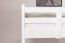 Hochbett für Erwachsene "Easy Premium Line" K23/n, Buche Vollholz massiv weiß lackiert, teilbar - Liegefläche: 120 x 200 cm