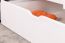 Etagenbett für Erwachsene "Easy Premium Line" K18/n inkl. 2 Schubladen und 2 Abdeckblenden, Kopfteil mit Löchern, Buche Vollholz massiv Weiß - 90 x 200 cm, (B x L) teilbar