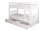 Etagenbett für Erwachsene "Easy Premium Line" K19/n inkl. 2 Schubladen und 2 Abdeckblenden, Kopf- und Fußteil mit Löchern, Buche Vollholz massiv Weiß - 90 x 200 cm (B x L), teilbar