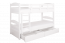 Stockbett für Erwachsene "Easy Premium Line" K21/n inkl. 2 Schubladen und 2 Abdeckblenden, Kopf- und Fußteil gerundet, Buche Vollholz massiv Weiß - 90 x 200 cm (B x L), teilbar