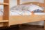 Etagenbett für Erwachsene "Easy Premium Line" K19/n, Kopf- und Fußteil mit Löchern, Buche Vollholz massiv Natur - 90 x 200 cm (B x L), teilbar