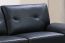 Echtleder Premium Couch Napoli, 3-Sitz Sofa, Farbe: Onyx-Schwarz