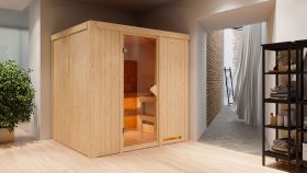 Sauna "Eemil" SET mit Ofen BIO 9 kW Edelstahl - 196 x 170 x 198 cm (B x T x H)