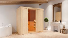 Sauna "Eeli" SET mit Ofen BIO 9 kW - 196 x 118 x 198 cm (B x T x H)