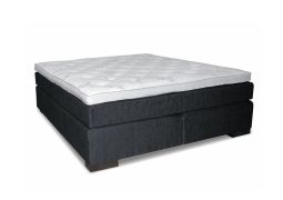 Komplettset Boxspringbett EBON, Box: Bonellfederkern, Matratze: 5 Zonen Taschenfederkern, Top Matress: Schaumstoff - Abmessung: 160 x 200 cm