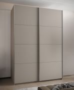 Kleiderschrank / Schiebetürenschrank | 2 Schiebetüren | 11 Fächer | 245,5 x 180 x 64 cm | 2 Kleiderstangen | 10 Einlegeböden | Farbe: Kaschmir | Soft-Close
