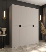 Kleiderschrank | Kaschmir | 8 Drehtüren | 6 Fächer | Soft-Close Funktion | 2 Kleiderstangen | hochwertig Verarbeitet  | 160 x 52 x 203 cm | für Schlafzimmer