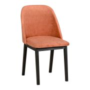 Esszimmersessel Dorpat in klassischer Optik, gepolstert, Polster aus T-25 Schaum, Buchenholz lackiert, hochwertige Materialien, Stofffarbe Pfirsich