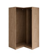 Eckkleiderschrank Korpus | rechter Eckrahmen | Farbe: Eiche Puccini | Maße: 108,5 x 55 x 196 cm