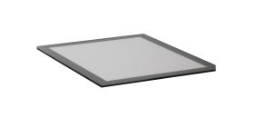 Glaseinlegeboden | Farbe: Schwarz | Maße: 48 x 55 x 0,6 cm