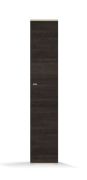 Drehtürenschrank / Kleiderschrank | 201 x 40 x 51 cm | Eiche / Esche | Mourne 02 | 1 Türe | 2 Fächer | dunkle Front | schmale Griffe silberfarben