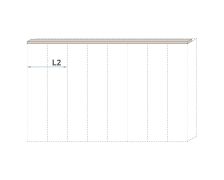 Oberer Rahmen für Drehtürenschrank / Kleiderschrank Neiafu und Anbaumodule, Farbe: Kaschmir, Breite: 92 cm