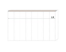 Oberer LED-Rahmen für Drehtürenschrank / Kleiderschrank Neiafu und Anbaumodule, Farbe: Kaschmir, 2er Set, Breite: 181 cm