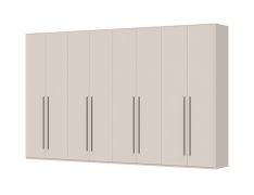 Kleiderschrank mit acht Türen Neiafu 28, Soft-Close-Funktion, verstellbare Füße, vier Kleiderstangen, Maße: 224 x 362 x 56 cm, 12 Einlegeböden