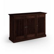 Sideboard / Kommode | aus massiv finnische Kiefer | Farbe: Tabacco | drei Türen | Griffe: Altsilber | Maße: 91 x 142 x 45 cm | alltagstauglich und robust