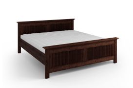 Doppelbett / Gästebett | aus massiv finnische Kiefer | Farbe: Tabacco | natürliche Maserung | Liegefläche: 200 x 200 cm | stabiler Rahmen