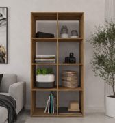 Regal Vinklo 2 | Farbe: Appalachian Eiche | offenes Regalsystem | 72 x 30 x 142,4 cm | 6 große quadratische Fächer | Wohnzimmer | Garderobe