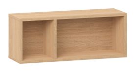 Hängeregal mit zwei Fächer | Farbe: Beige | einfache Organisation von Gegenständen | Maße: 20 x 15 x 51 cm | asymmetrische Aufteilung der Fächer