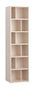 Bücherregal im asymmetrischen Design | Farbe: Beige | schmales Regal| 12 Fächer | Maße: 54 x 40 x 206 cm | bietet Platz für Bücher oder Pflanzen