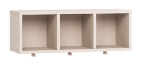 Hängeregal / Wandregal | Farbe: Beige | 3 Haken | Maße: 35 x 30 x 90 cm | kann vertikal oder horizontal aufgehängt werden | drei Fächer