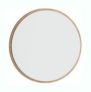 Spiegel | Rund | Farbe: Eiche | 42 x 8 x 42 cm | für Schreibtisch 20