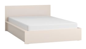 Doppelbett / Gästebett | Farbe: Beige | mit Kopfteil | Liegefläche: 140 x 200 cm | inkl. Hublift Lattenrost | für komfortablen Schlaf |schlichtes Design